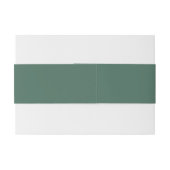 Smaragdgroene Monogram Trouw Uitnodigingen Wikkel (Achterkant Voorbeeld)