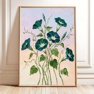 Smaragdgroene Morgenrood Canvas Wandkunst Moderne  Poster