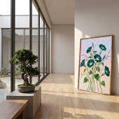 Smaragdgroene Morgenrood Canvas Wandkunst Moderne Poster