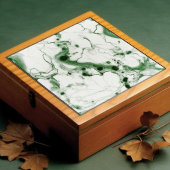 Smaragdgroene muur Decor Art Nouveau Ceram Tegeltje