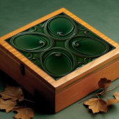 Smaragdgroene muur Decor Art Nouveau Ceram Tegeltje