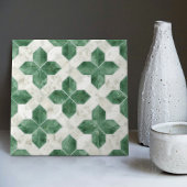 Smaragdgroene muur Decor Art Nouveau Ceram Tegeltje