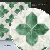 Smaragdgroene muur Decor Art Nouveau Ceram Tegeltje