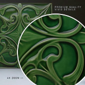 Smaragdgroene muur Decor Art Nouveau Ceram Tegeltje