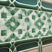 Smaragdgroene muur Decor Art Nouveau Mozaïek Tegeltje