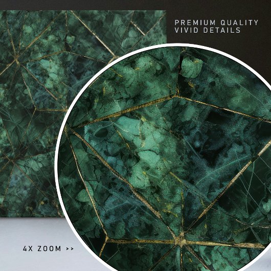 Smaragdgroene muur Decor Art Nouveau Mozaïek Tegeltje