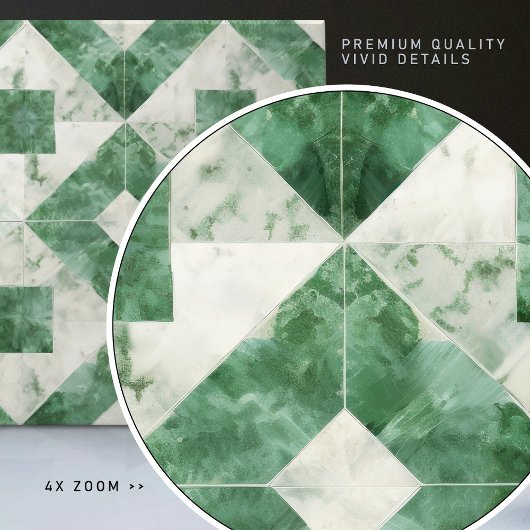 Smaragdgroene muur Decor Art Nouveau Mozaïek Tegeltje