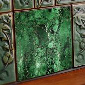 Smaragdgroene muur Decor Art Nouveau Mozaïek Tegeltje