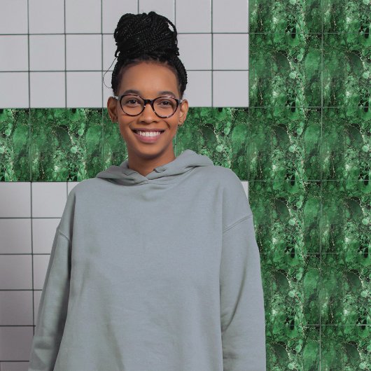 Smaragdgroene muur Decor Art Nouveau Mozaïek Tegeltje