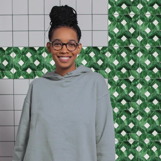 Smaragdgroene muur Decor Art Nouveau Mozaïek Tegeltje