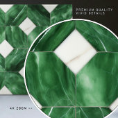 Smaragdgroene muur Decor Art Nouveau Mozaïek Tegeltje