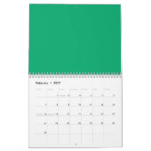 Smaragdgroene muurkalender –  kalender (Feb 2027)