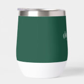 Smaragdgroene naam modern elegante monogram boho (Rechts)