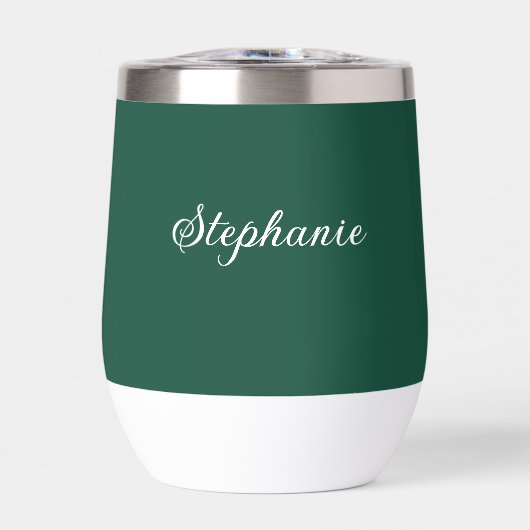 Smaragdgroene naam modern elegante monogram boho (Voorkant)