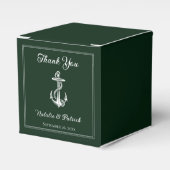 Smaragdgroene nautische anker bruiloft gunst dozen bedankdoosjes (Voorkant Zijde)