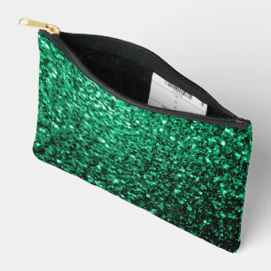 Smaragdgroene nepschittertjes glinsteren etui