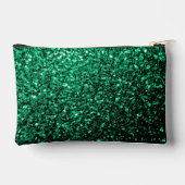 Smaragdgroene nepschittertjes Monogram Etui (Achterkant)