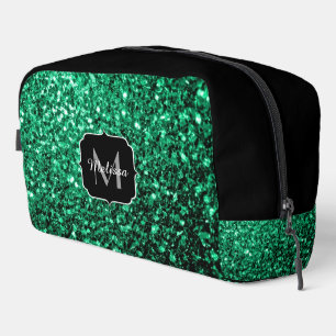 Smaragdgroene nepschittertjes zwart Monogram Toilettasje
