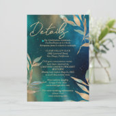 Smaragdgroene nevelsterrenstelsel nachthemel goude kaart (Staand voorkant)