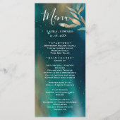 Smaragdgroene nevelsterrenstelselnachtelijke hemel menu (Voorkant)