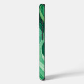 Smaragdgroene Oceaanwerveling Abstract Golfpatroon Case-Mate iPhone Case (Achterkant / Links)