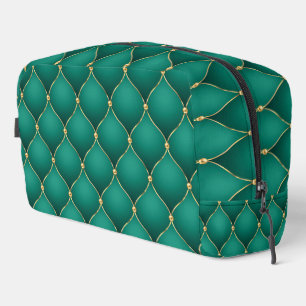 Smaragdgroene Ogee Gouden Diamanten Toilettasje