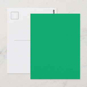 Smaragdgroene op maat gemaakte ansichtkaart briefkaart