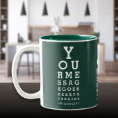 Smaragdgroene op maat gemaakte boodschap Plezierig Tweekleurige Koffiemok