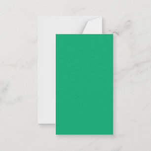 Smaragdgroene op maat gemaakte platte notitiekaart notitiekaartje