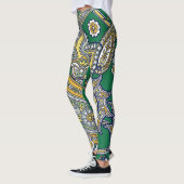 Smaragdgroene Paisley Leggings (Links)