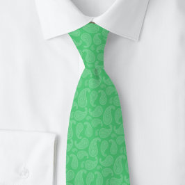 Smaragdgroene Paisley Stropdas