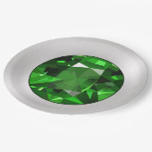 Smaragdgroene Papieren Borden Bordje (Gekanteld)