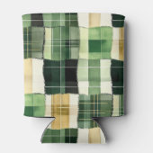 Smaragdgroene Patchwork Plaid Blikjeskoeler (Achterkant)