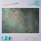 Smaragdgroene patina, verweerde damast textuur tissuepapier (Craft)