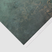 Smaragdgroene patina, verweerde damast textuur tissuepapier (Detail)