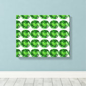 Smaragdgroene Patroon Canvas Afdruk (Insitu (Houten vloer))