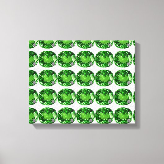 Smaragdgroene Patroon Canvas Afdruk (Voorkant)