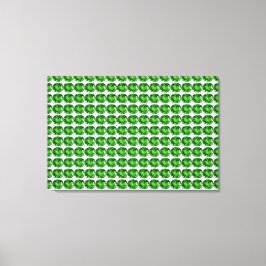 Smaragdgroene Patroon Canvas Afdruk