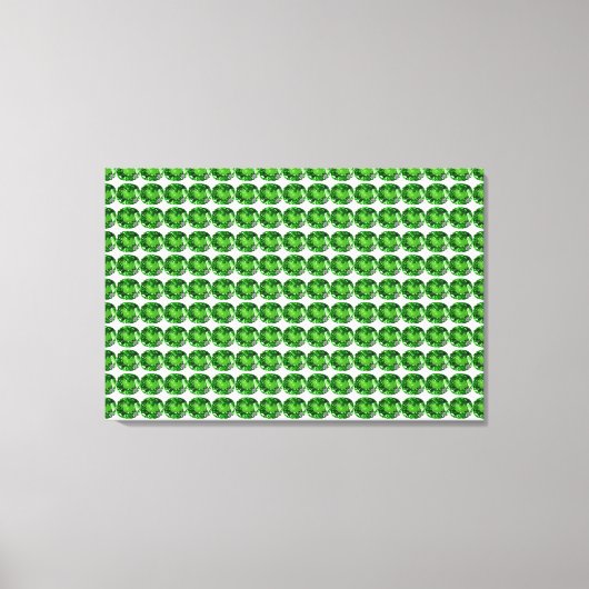 Smaragdgroene Patroon Canvas Afdruk (Voorkant)