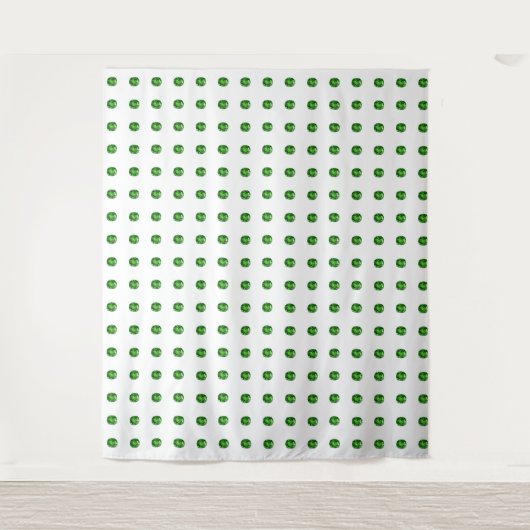 Smaragdgroene Patroon Wandkleed (Voorkant)