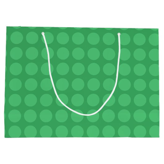 Smaragdgroene polka dot patroon groot cadeauzakje (Achterkant)