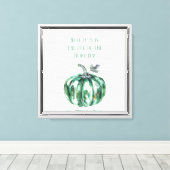 Smaragdgroene Pompoen Canvas Afdruk (Insitu (Houten vloer))