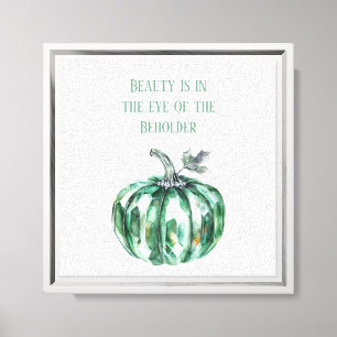 Smaragdgroene Pompoen Canvas Afdruk