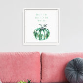 Smaragdgroene Pompoen Canvas Afdruk (Insitu (Woonkamer))