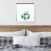 Smaragdgroene Pompoen Canvas Afdruk (Insitu (Slaapkamer))