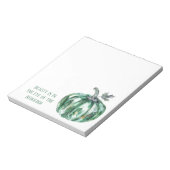 Smaragdgroene Pompoen Notitieblok (Linkerzijde)