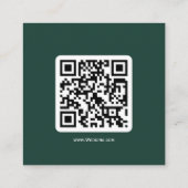 Smaragdgroene QR-code Detailkaart Informatiekaartje (Achterkant)