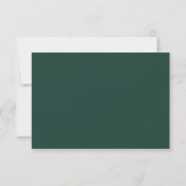 Smaragdgroene QR-code Elegante Script Alstublieft  RSVP Kaartje (Achterkant)