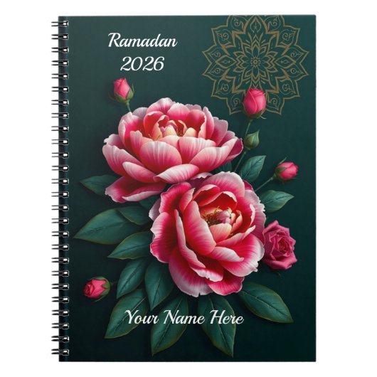 Smaragdgroene Ramadan Notitieboek (Voorkant)
