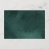 Smaragdgroene rand Elegante bruiloft details Informatiekaartje (Achterkant)